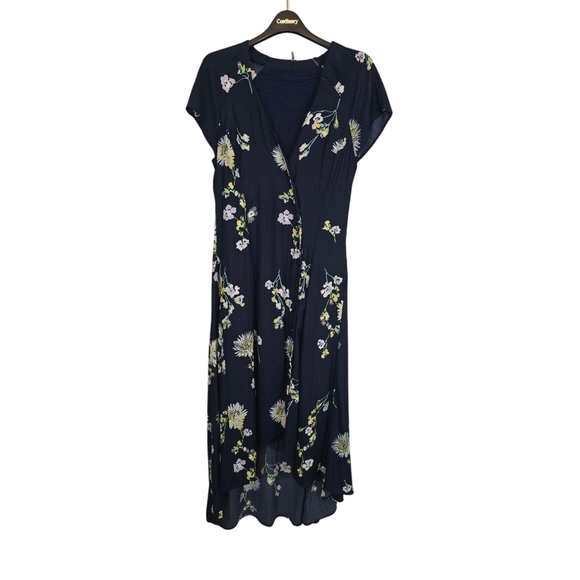 Free People XS Lost In You Floral Wrap Style Midi Dress - Picture 1 of 15